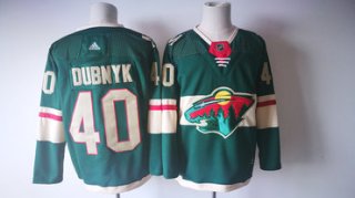 Men's Minnesota Wild #40 Devan Dubnyk Green 2017-2018 Hockey Stitched NHL Jersey