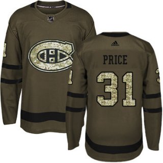 Adidas Canadiens #31 Carey Price Green Salute to Service Stitched NHL Jersey