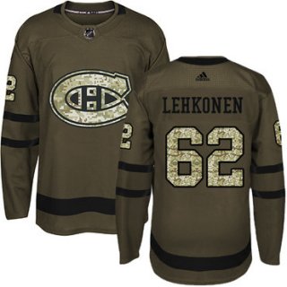 Adidas Canadiens #62 Artturi Lehkonen Green Salute to Service Stitched NHL Jersey