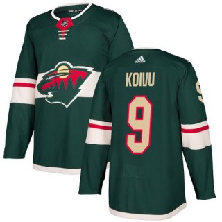 Adidas Wild #9 Mikko Koivu Green Home Authentic Stitched NHL Jersey