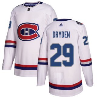 Adidas Canadiens #29 Ken Dryden White Authentic 2017 100 Classic Stitched NHL Jersey