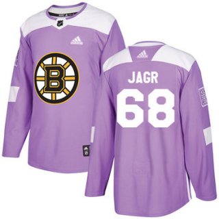 Adidas Bruins #68 Jaromir Jagr Purple Authentic Fights Cancer Stitched NHL Jersey