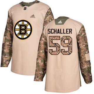 Adidas Bruins #59 Tim Schaller Camo Authentic 2017 Veterans Day Stitched NHL Jersey