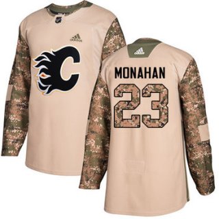 Adidas Flames #23 Sean Monahan Camo Authentic 2017 Veterans Day Stitched NHL Jersey