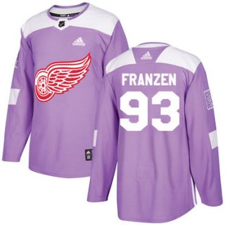 Adidas Red Wings #93 Johan Franzen Purple Authentic Fights Cancer Stitched NHL Jersey