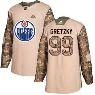 Adidas Edmonton Oilers #99 Wayne Gretzky Camo Authentic 2017 Veterans Day Stitched NHL Jersey