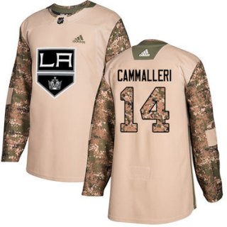 Adidas Kings #14 Mike Cammalleri Camo Authentic 2017 Veterans Day Stitched NHL Jersey