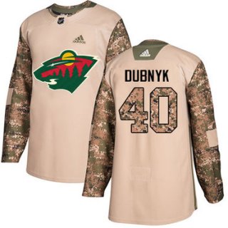 Adidas Wild #40 Devan Dubnyk Camo Authentic 2017 Veterans Day Stitched NHL Jersey