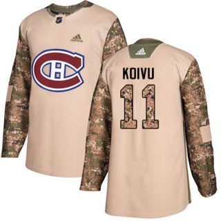 Adidas Canadiens #11 Saku Koivu Camo Authentic 2017 Veterans Day Stitched NHL Jersey