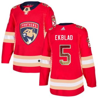 Men's Florida Panthers #5 Aaron Ekblad Red Drift Fashion Adidas Jersey