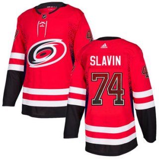 Men's Carolina Hurricanes #74 Jaccob Slavin Red Drift Fashion Adidas Jersey