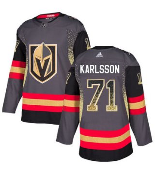 Men's Vegas Golden Knights #71 William Karlsson Gray Drift Fashion Jersey