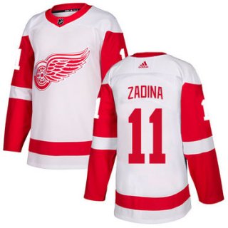 Men's Adidas Detroit Red Wings #11 Filip Zadina White Authentic NHL Jersey