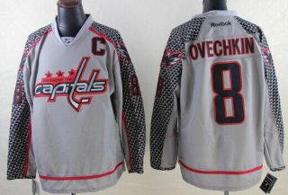 Washington Capitals #8 Alex Ovechkin Charcoal Gray Jersey