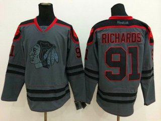 Chicago Blackhawks #91 Brad Richards Charcoal Gray Jersey