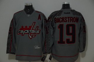 Washington Capitals #19 Nicklas Backstrom Charcoal Gray Jersey