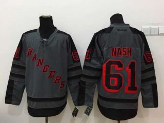 New York Rangers #61 Rick Nash Charcoal Gray Jersey