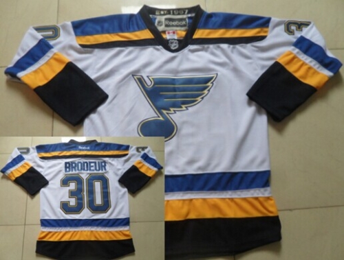 St. Louis Blues #30 Martin Brodeur 2014 White Jersey