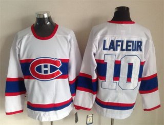 Montreal Canadiens #10 Guy Lafleur White Throwback CCM Jersey