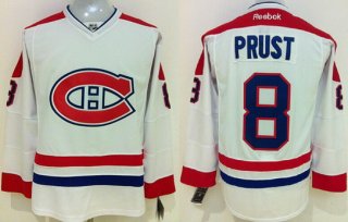 Montreal Canadiens #8 Brandon Prust White Jersey