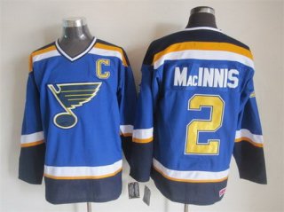 St. Louis Blues #2 Al MacInnis 2014 Blue Throwback CCM Jersey