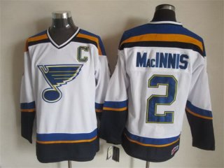 St. Louis Blues #2 Al MacInnis 2014 White Throwback CCM Jersey