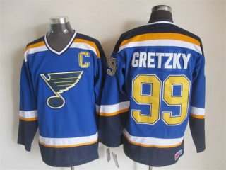 St. Louis Blues #99 Wayne Gretzky 2014 Blue Throwback CCM Jersey