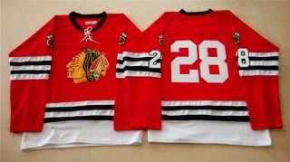 Chicago Blackhawks #28 Ben Smith 1960-61 Red Vintage Jersey