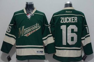 Men's Minnesota Wild #16 Jason Zucker Green Third Jersey