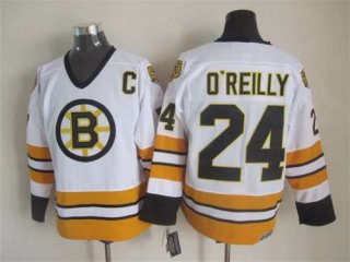 Men's Boston Bruins #24 Terry O'Reilly 1981-82 White CCM Vintage Throwback Jersey