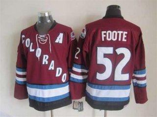 Men's Colorado Avalanche #52 Adam Foote 2001-02 Red CCM Vintage Throwback Jersey