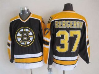 Men's Boston Bruins #37 Patrice Bergeron 1996-97 Black CCM Vintage Throwback Jersey