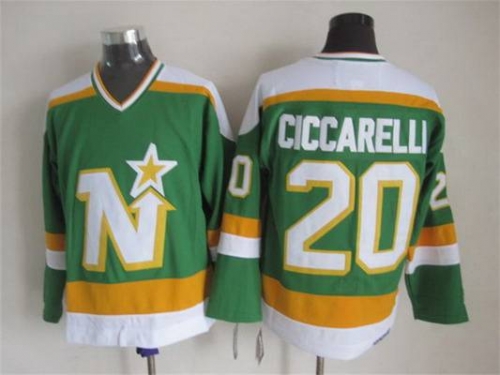 Men's Minnesota North Stars #20 Dino Ciccarelli 1978-79 Green CCM Vintage Throwback Jersey