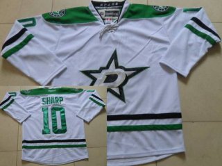 Men's Dallas Stars #10 Patrick Sharp Away White NHL Reebok Jersey