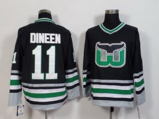 Men's Hartford Whalers #11 Kevin Dineen 1995-96 Black CCM Vintage Throwback Jersey