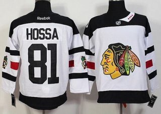 Men's Chicago Blackhawks #81 Marian Hossa Reebok White 2016 Stadium Series Premier Jersey