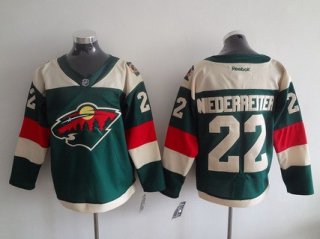 Men's Minnesota Wild #22 Nino Niederreiter Reebok Green 2016 Stadium Series Team Premier Jersey