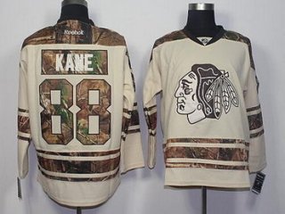 Men's Chicago Blackhawks #88 Patrick Kane Cream With Camo Hockey Jersey