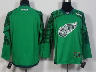 Men's Detroit Red Wings Blank Green 2016 St. Patrick's Day Hockey Jersey