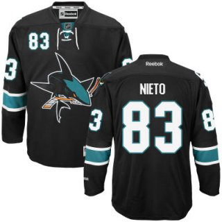 Men's San Jose Sharks #83 Matt Nieto Black Third Jersey