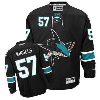 Men's San Jose Sharks #57 Tommy Wingels Black Third Jersey