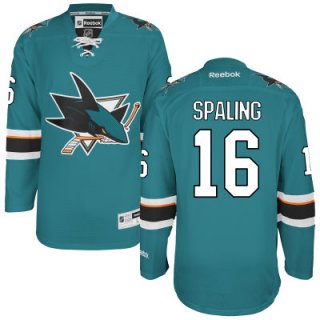 Men's San Jose Sharks #16 Nick Spaling Teal Green Home Jersey