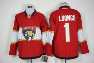 Men's Florida Panthers #1 Roberto Luongo Red 2016-17 Home Reebok Hockey Jersey