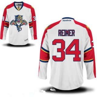 Men's Florida Panthers #34 Premier Away White Hockey Jersey