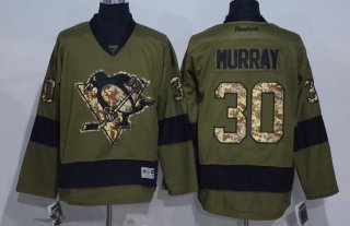 Men's Pittsburgh Penguins #30 Matt Murray Green Salute to Service Stitched NHL Reebok Hockey Jersey