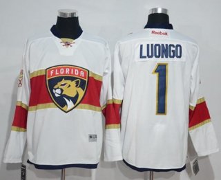 Panthers #1 Roberto Luongo White Road Stitched NHL Jersey