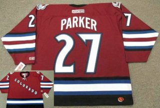 Colorado Avalanche #27 SCOTT PARKER 2002 CCM Throwback Alternate NHL Hockey Jersey