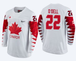 Men Canada Team #22 Eric O’Dell White 2018 Winter Olympics Jersey