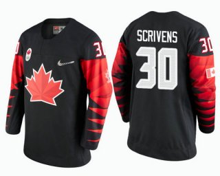 Men Canada Team #30 Ben Scrivens Black 2018 Winter Olympics Jersey