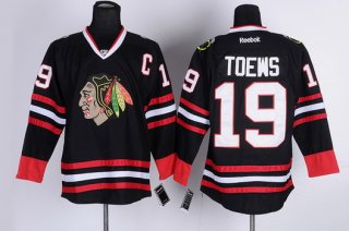 Chicago Blackhawks #19 Jonathan Toews Black Jersey